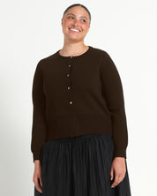 Jasmine Cardi - Choc - Estelle Clothing

