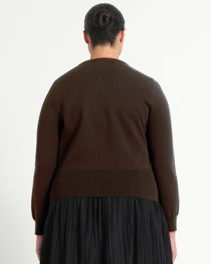 Jasmine Cardi - Choc - Estelle Clothing
