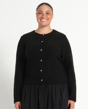 Night Cardi Sparkle Knit - Black - Estelle Clothing
