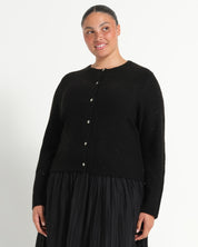 Night Cardi Sparkle Knit - Black - Estelle Clothing
