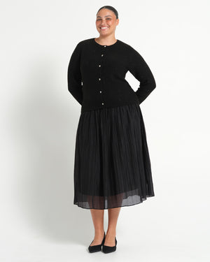 Night Cardi Sparkle Knit - Black - Estelle Clothing
