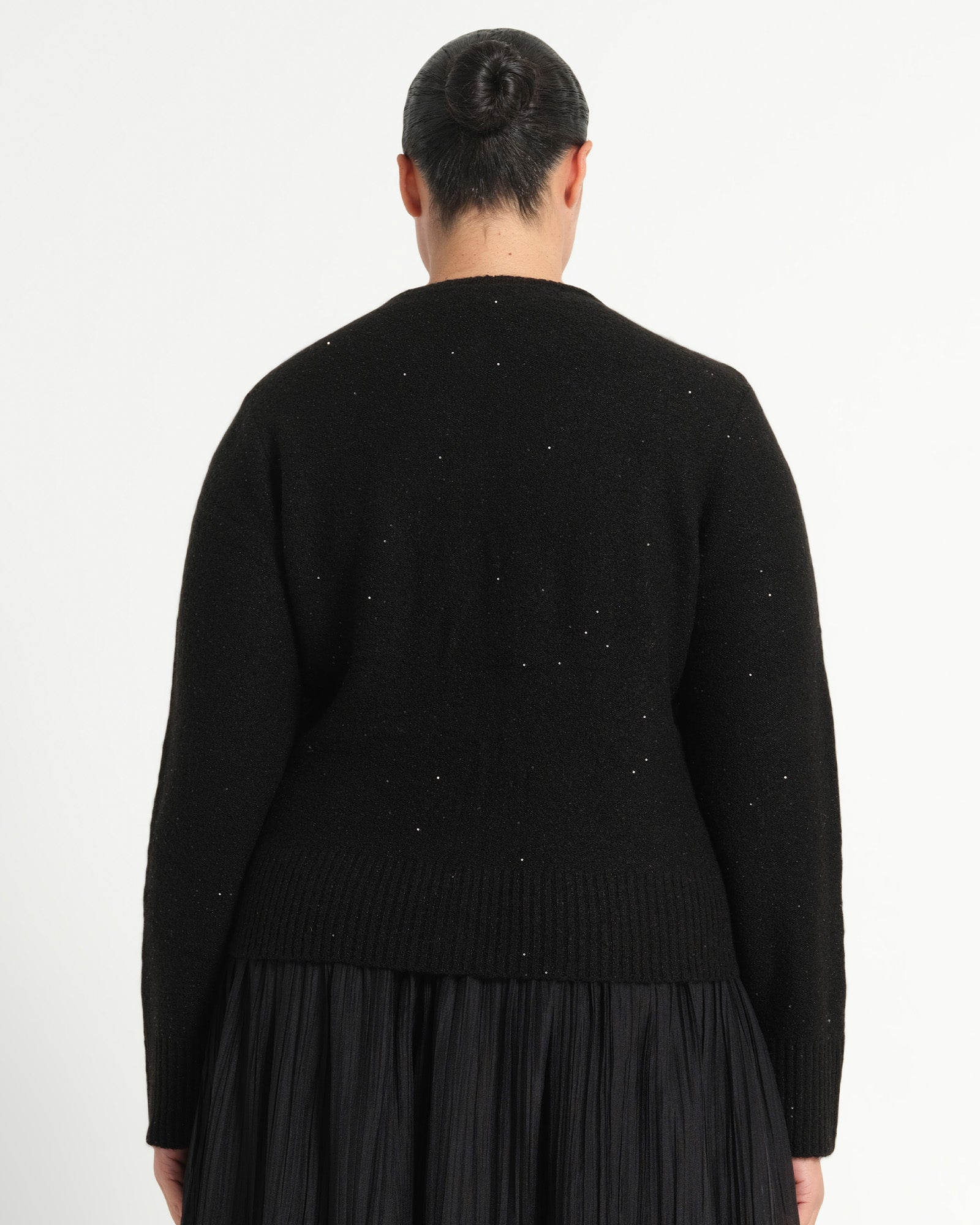 Night Cardi Sparkle Knit - Black - Estelle Clothing
