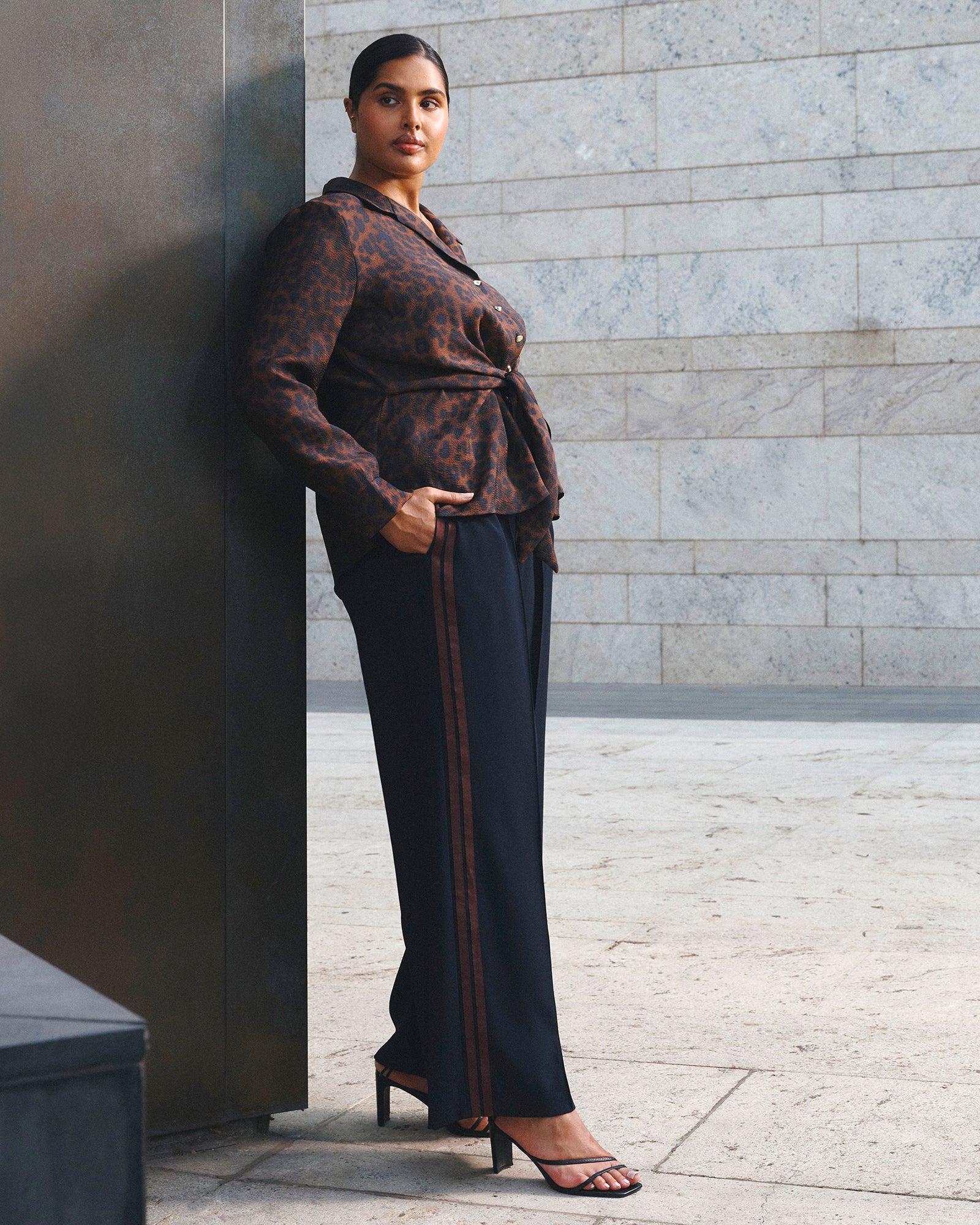 Jesse Pant - Navy/Choc - Estelle Clothing