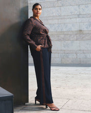 Jesse Pant - Navy/Choc - Estelle Clothing