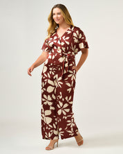 Hamilton Jumpsuit - Terracotta/Cream - Estelle Clothing
