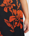 Morocco Blooms Skirt - Orange Floral - Estelle Clothing