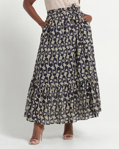 Sea Lily Skirt - Navy/Fern - Estelle Clothing