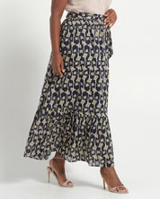 Sea Lily Skirt - Navy/Fern - Estelle Clothing
