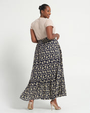Sea Lily Skirt - Navy/Fern - Estelle Clothing