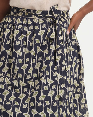 Sea Lily Skirt - Navy/Fern - Estelle Clothing