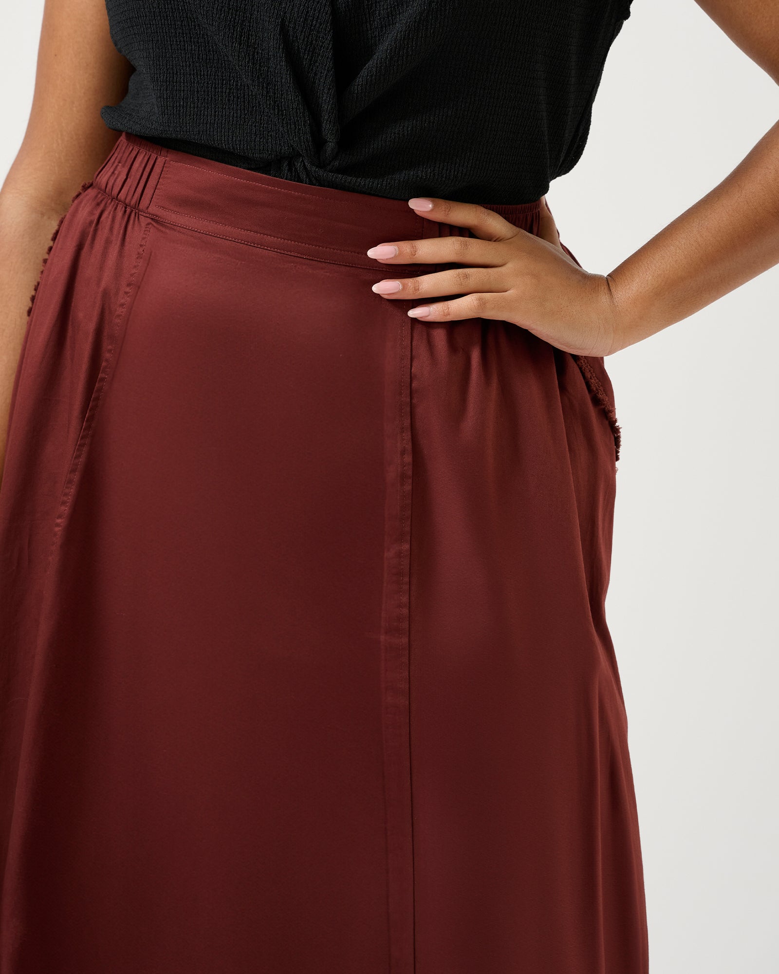 Sahara Breeze Skirt - Mahogany - Estelle Clothing
