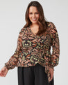 Thalia Blooms Top - Print - Estelle Clothing