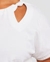 Knot Detail Top - White - Estelle Clothing