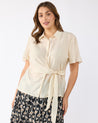 Sandstorm Shirt - Ivory - Estelle Clothing