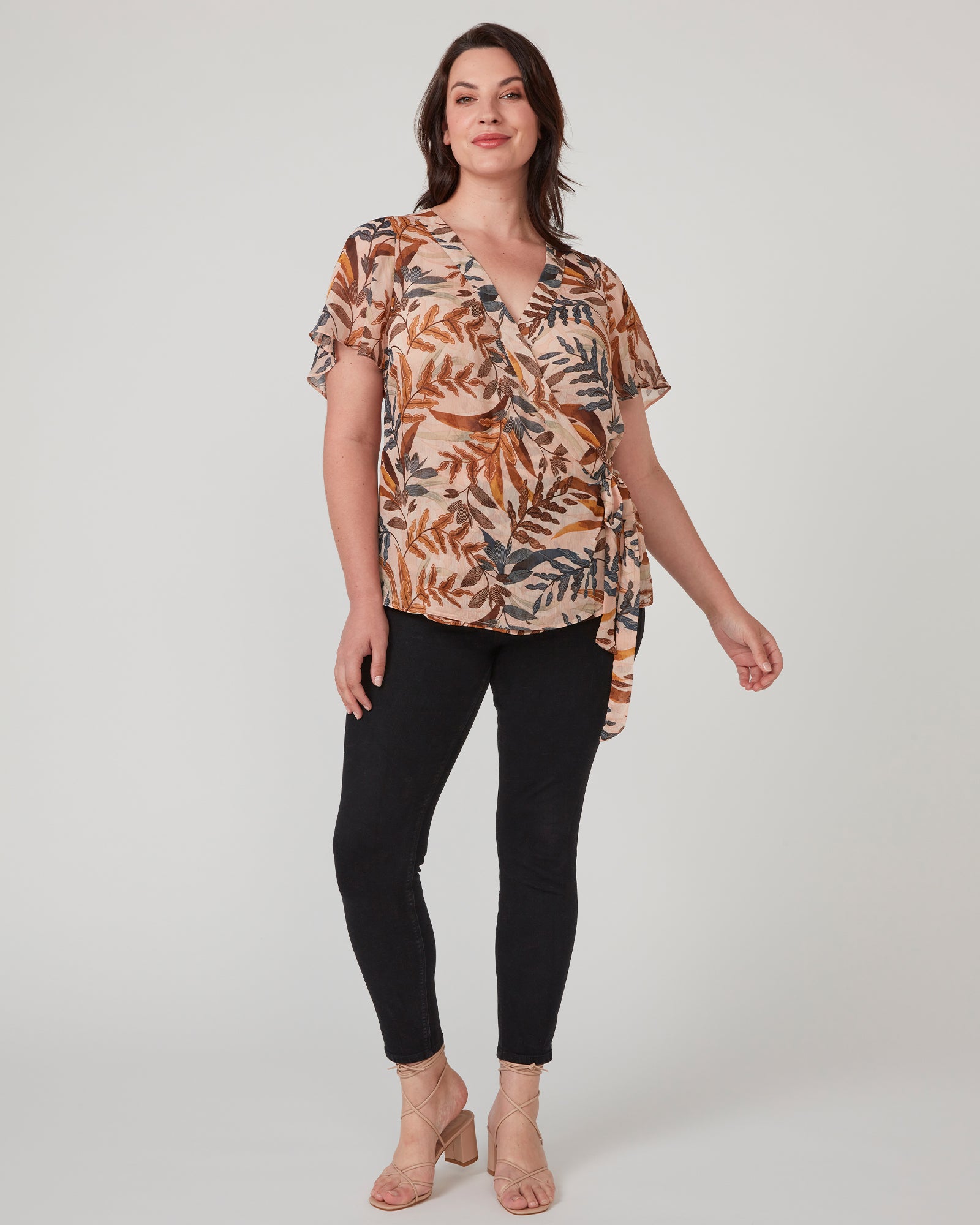 Tropic Leaves Top - Print - Estelle Clothing