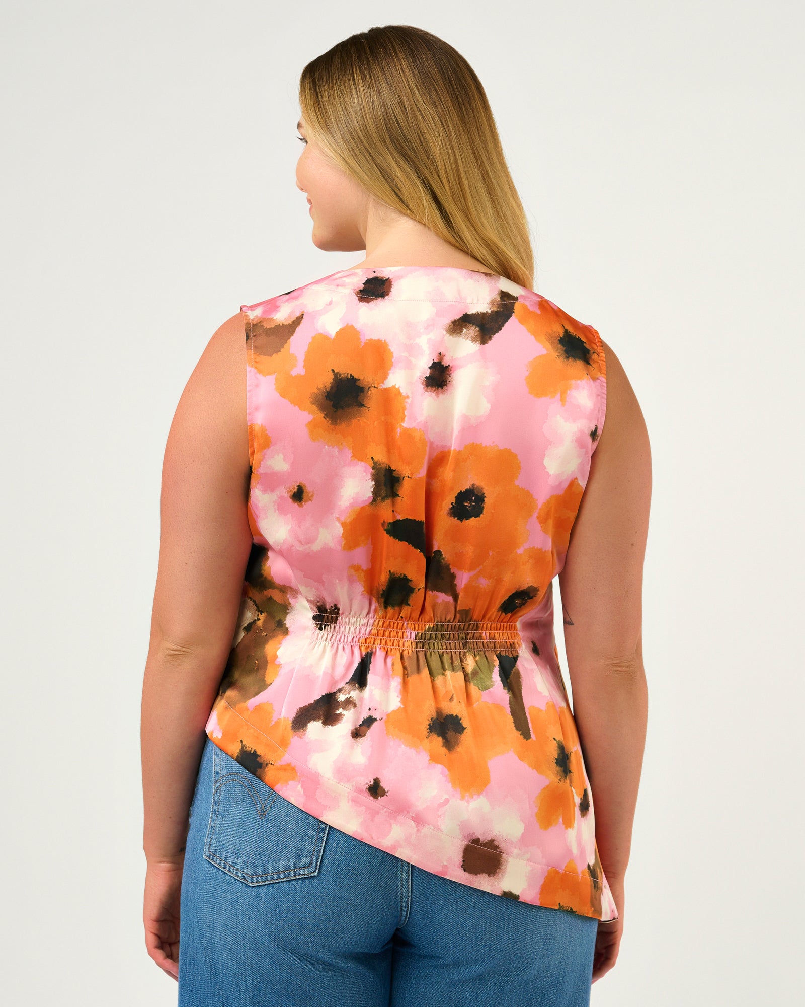 Freya Top - Peony/Mandarin - Estelle Clothing