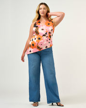 Freya Top - Peony/Mandarin - Estelle Clothing