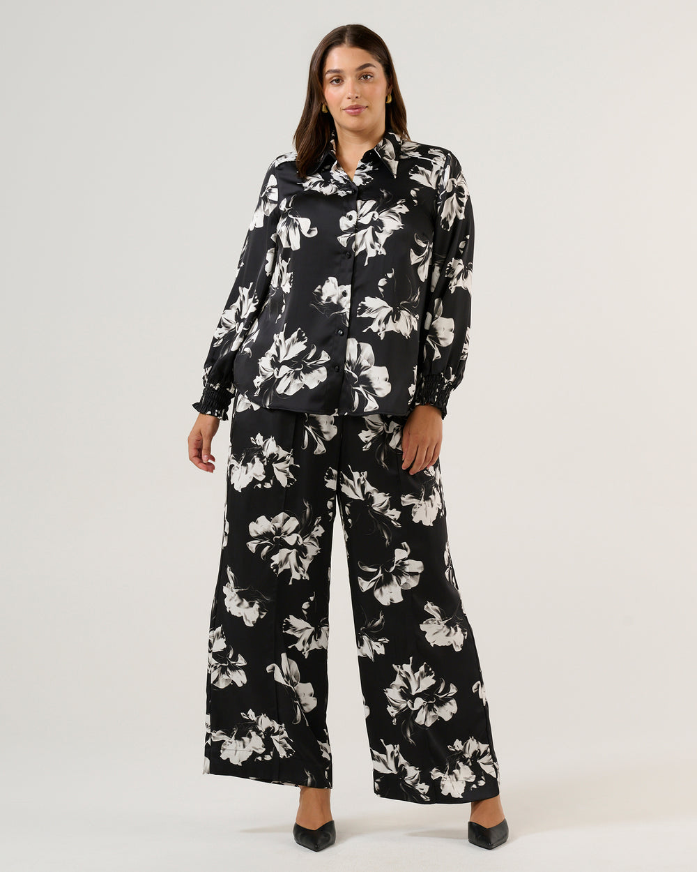 Gilda Shirt - Black/Milk - Estelle Clothing

