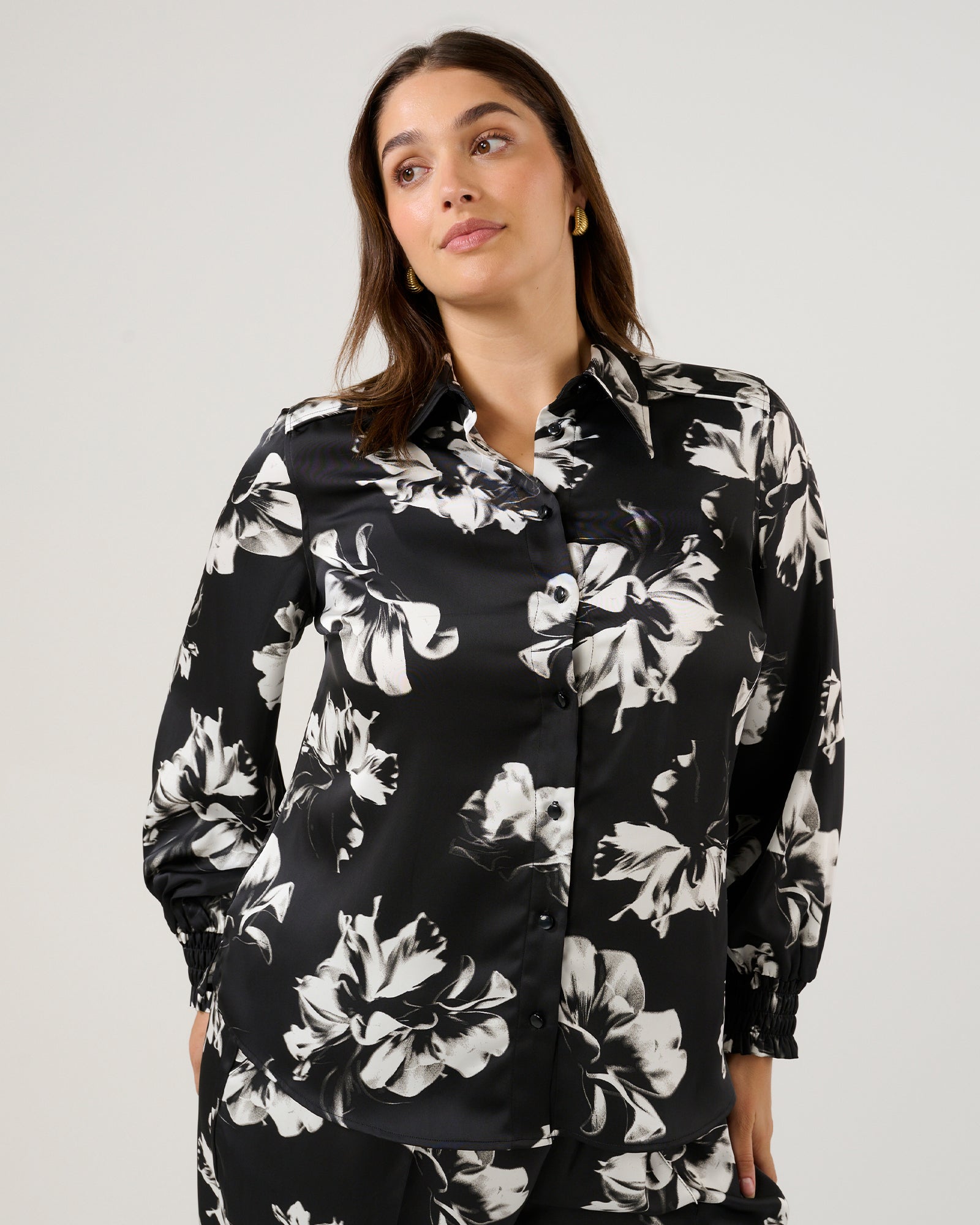 Gilda Shirt - Black/Milk - Estelle Clothing
