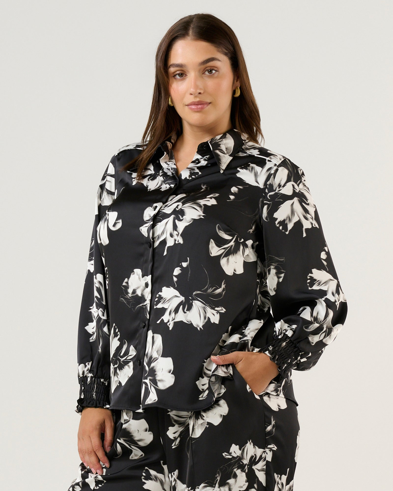 Gilda Shirt - Black/Milk - Estelle Clothing
