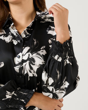 Gilda Shirt - Black/Milk - Estelle Clothing
