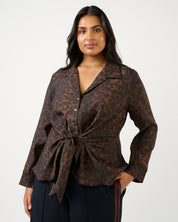 Leona Top - Choc/Navy - Estelle Clothing