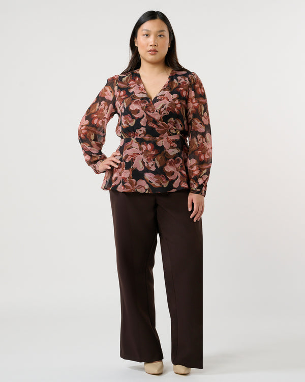 Natalia Top - Choc/Blush - Estelle Clothing