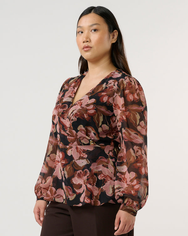 Natalia Top - Choc/Blush - Estelle Clothing
