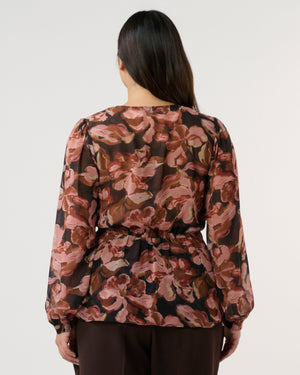 Natalia Top - Choc/Blush - Estelle Clothing
