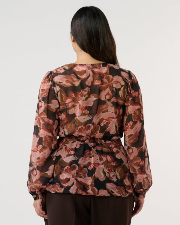 Natalia Top - Choc/Blush - Estelle Clothing

