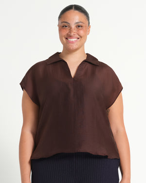 Kelly Top - Chocolate - Estelle Clothing
