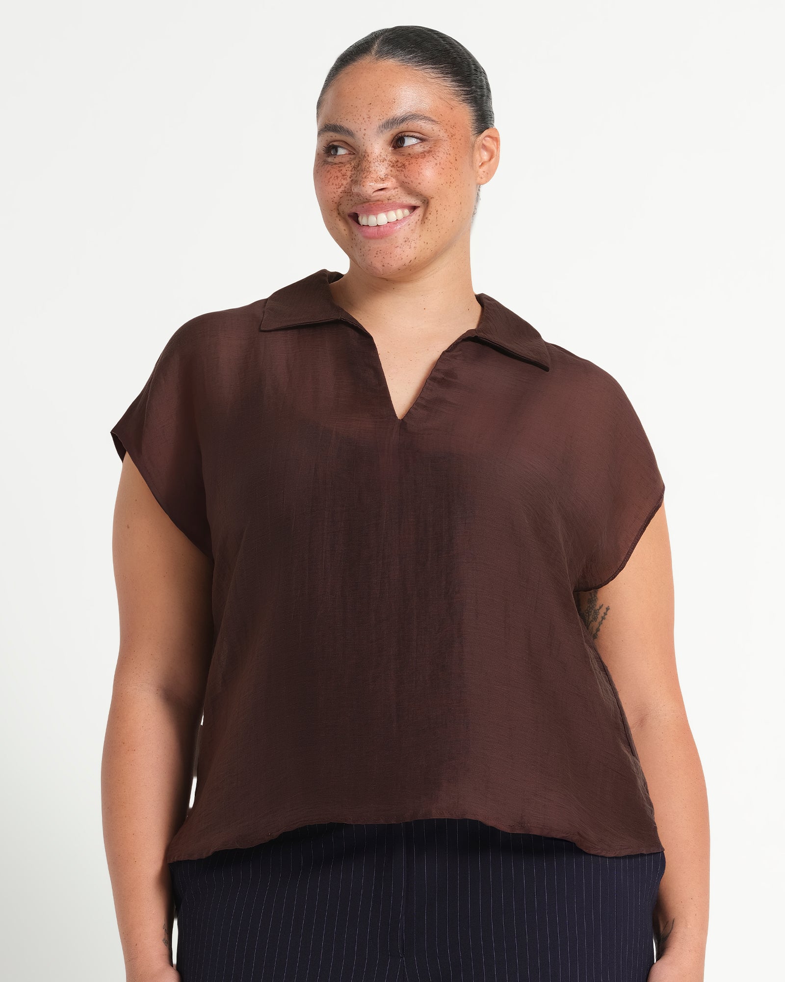 Kelly Top - Chocolate - Estelle Clothing
