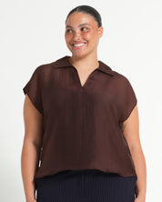 Kelly Top - Chocolate - Estelle Clothing
