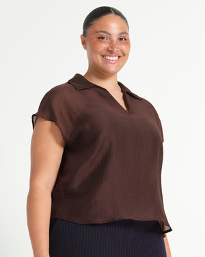 Kelly Top - Chocolate - Estelle Clothing
