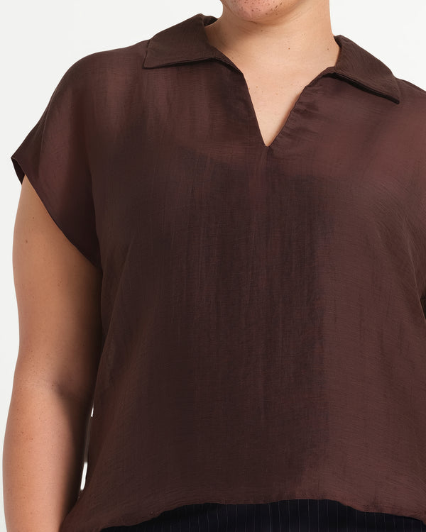 Kelly Top - Chocolate - Estelle Clothing
