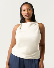 Tahni Top - Oyster - Estelle Clothing
