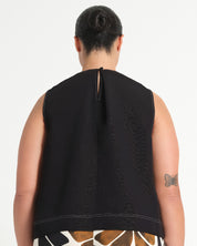 SHAE TOP - BLACK/STONE - Estelle Clothing
