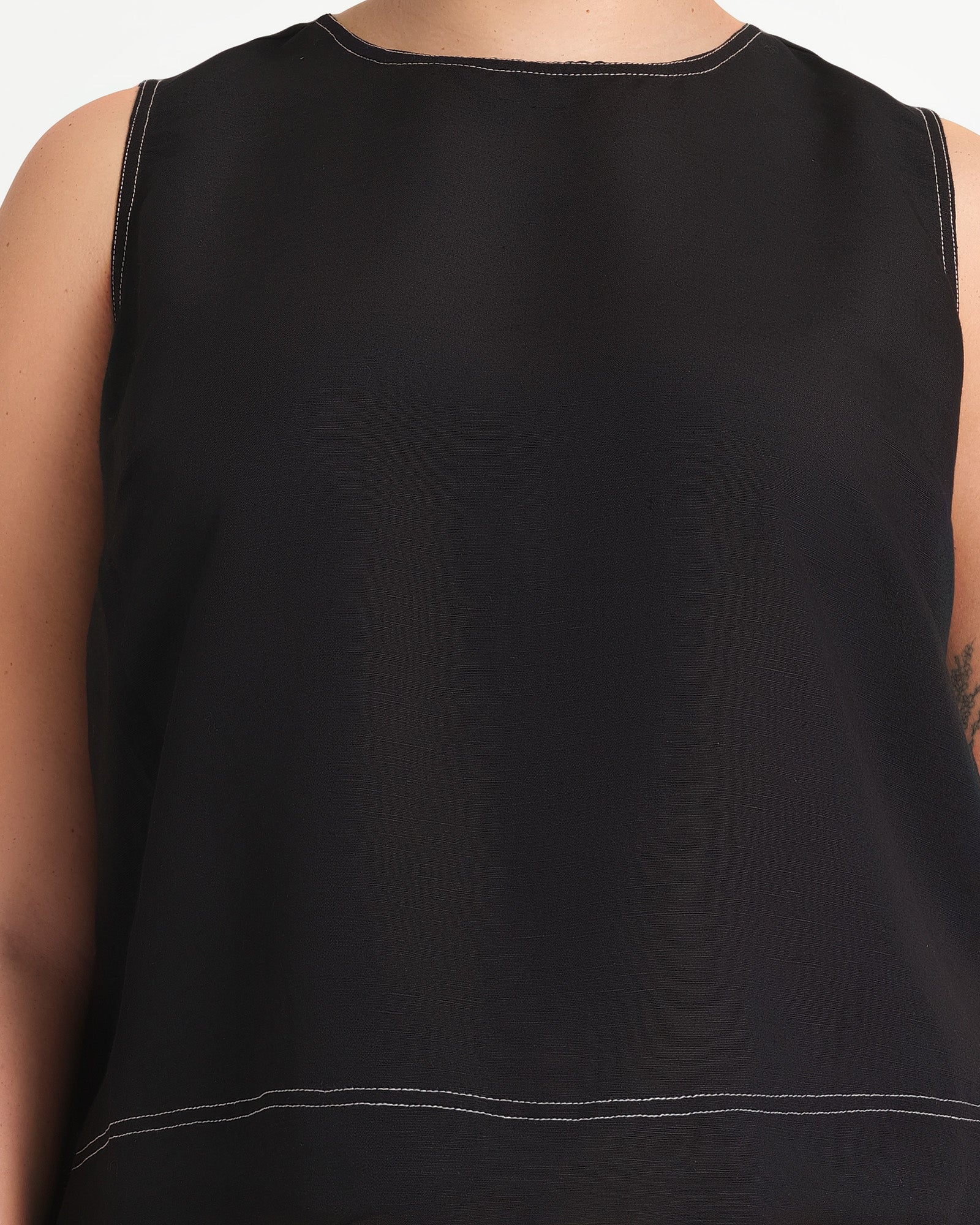 SHAE TOP - BLACK/STONE - Estelle Clothing
