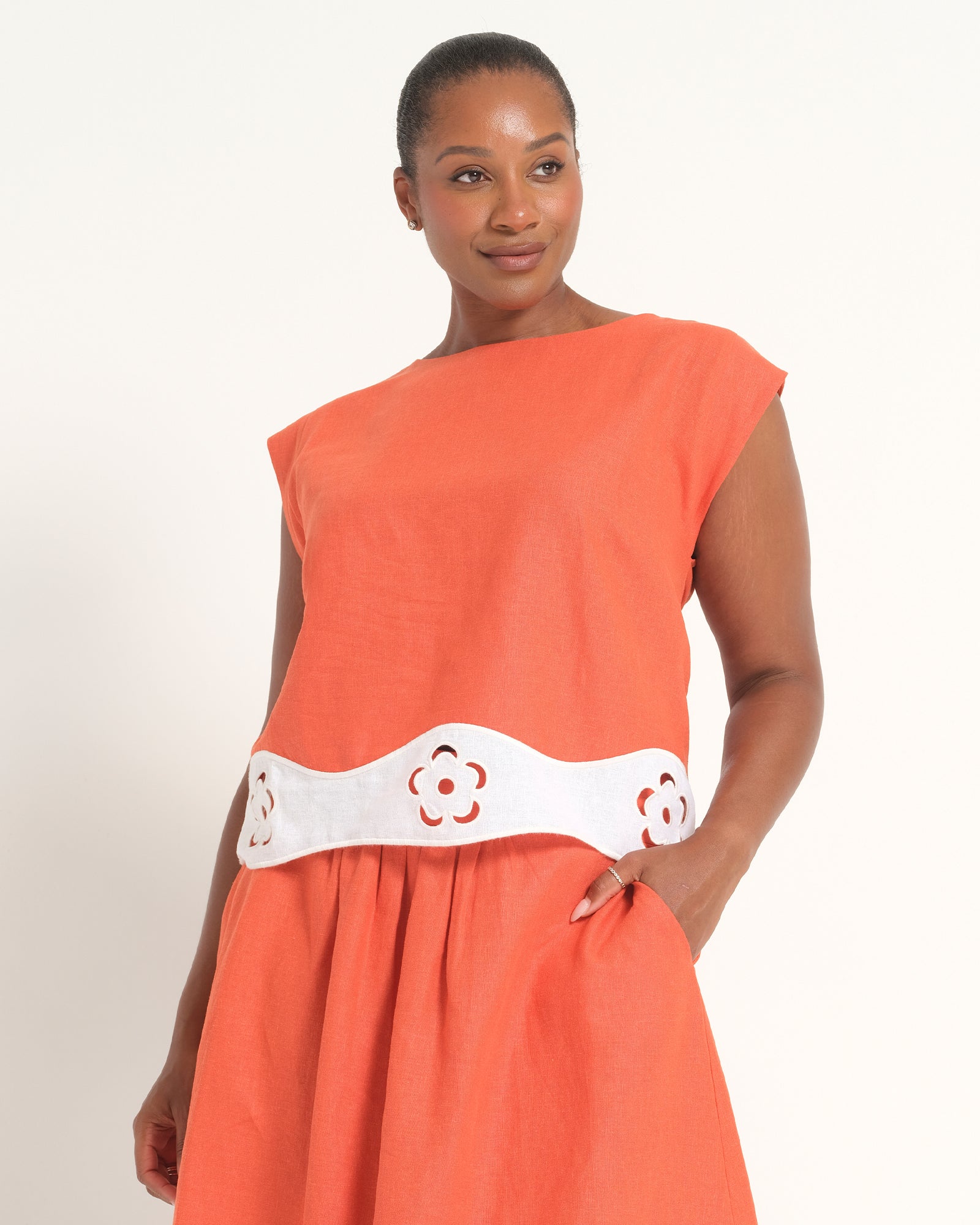 Kaia Top - Persimmon - Estelle Clothing
