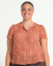 BELLAVIE TOP - ROSEWOOD - Estelle Clothing
