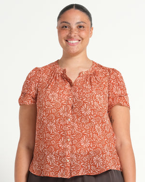 BELLAVIE TOP - ROSEWOOD - Estelle Clothing

