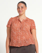 BELLAVIE TOP - ROSEWOOD - Estelle Clothing
