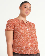 BELLAVIE TOP - ROSEWOOD - Estelle Clothing
