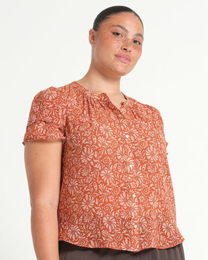BELLAVIE TOP - ROSEWOOD - Estelle Clothing
