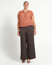 BELLAVIE TOP - ROSEWOOD - Estelle Clothing
