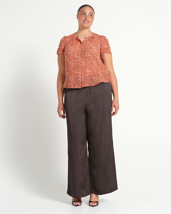 BELLAVIE TOP - ROSEWOOD - Estelle Clothing
