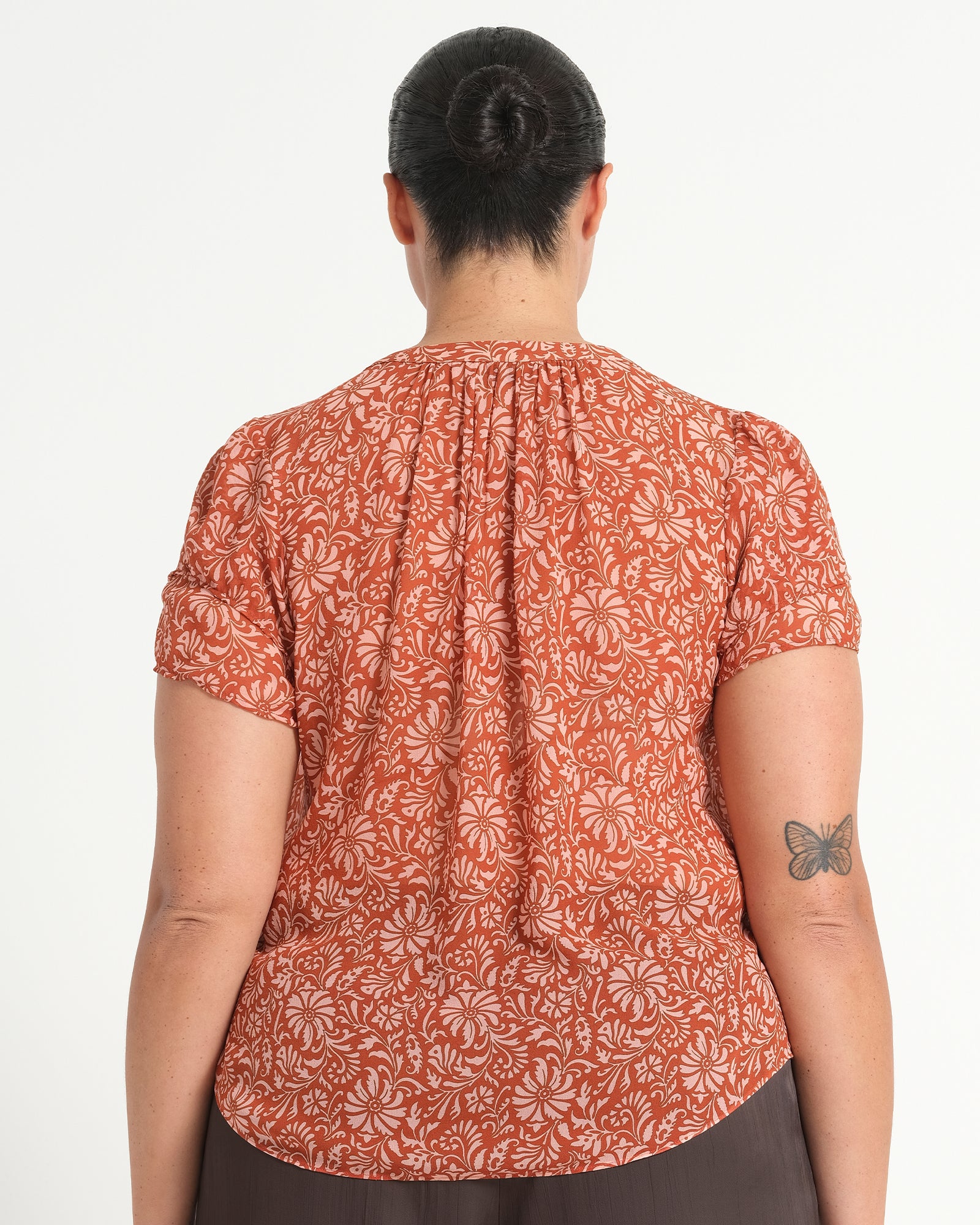 BELLAVIE TOP - ROSEWOOD - Estelle Clothing
