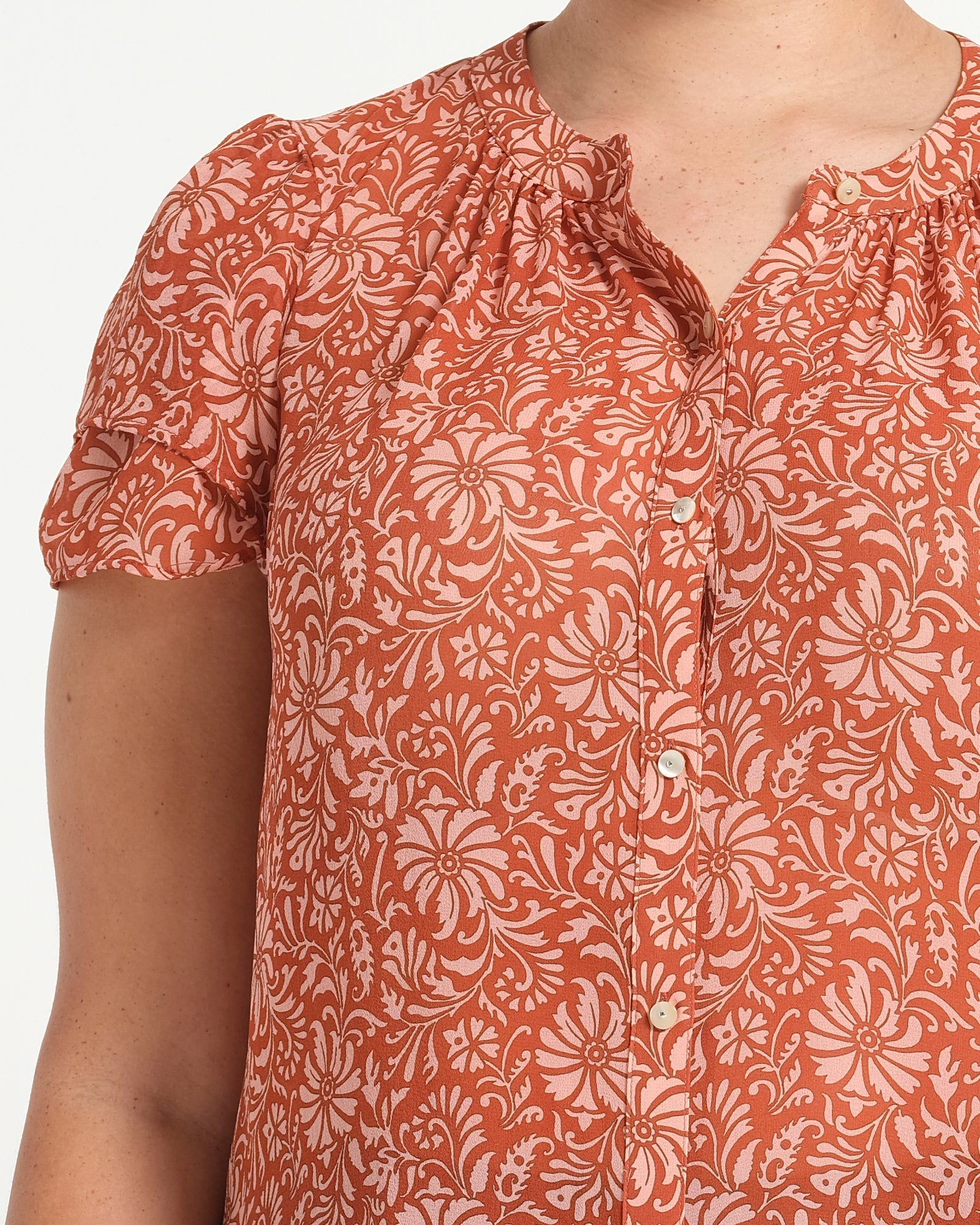 BELLAVIE TOP - ROSEWOOD - Estelle Clothing
