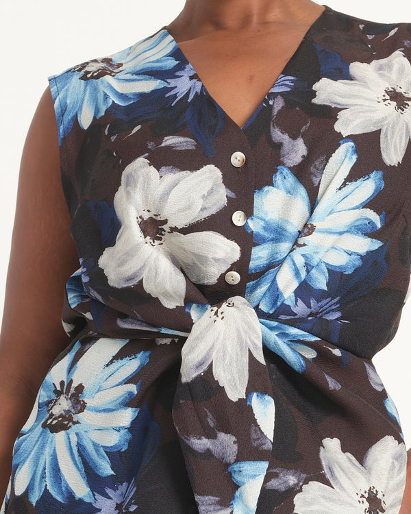 Aveline Shirt - Choc Sky - Estelle Clothing