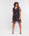 Womens Black and pink floral Lucy Mesh Dress by Estelle